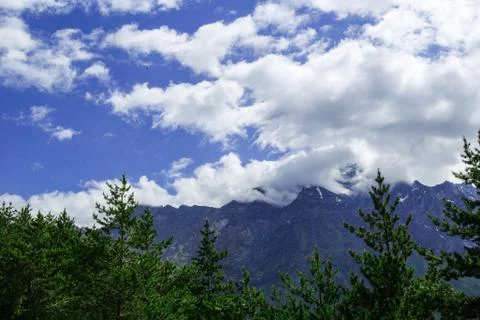 Clouds on the blue sky. 스톡 사진