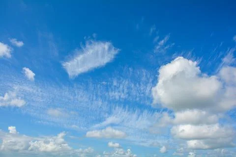 Clouds on the blue sky Stock Photos