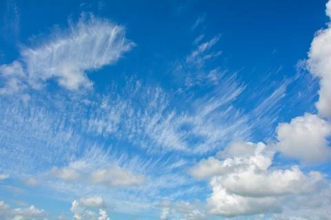 Clouds on the blue sky Stock Photos