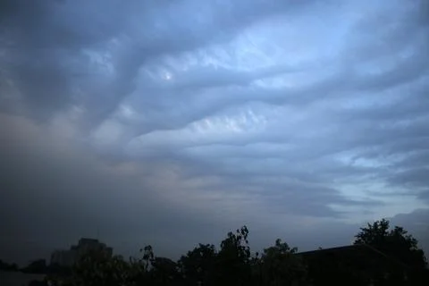 Clouds in the blue sky Foto stock