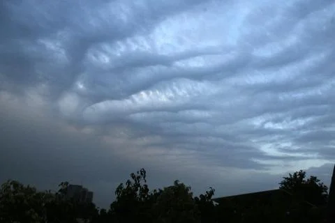 Clouds in the blue sky Foto stock