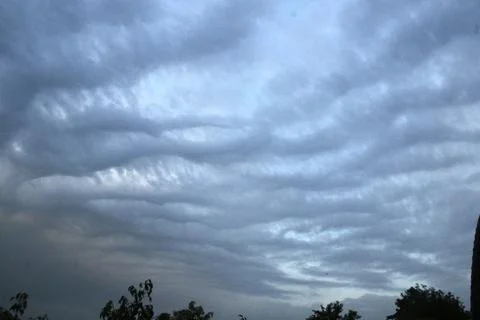 Clouds in the blue sky Foto stock