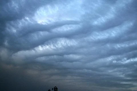 Clouds in the blue sky Foto stock