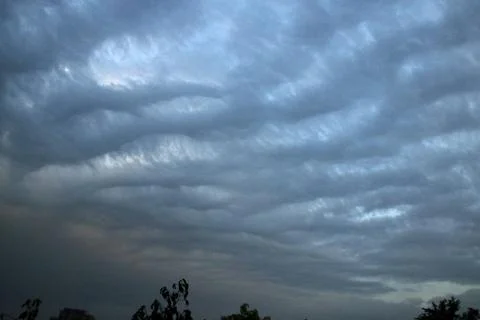 Clouds in the blue sky Foto stock