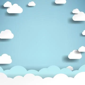 Clouds With Blue Sky Poster Stock Illustration