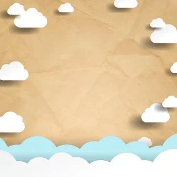 Clouds With Blue Sky Poster Stock Illustration