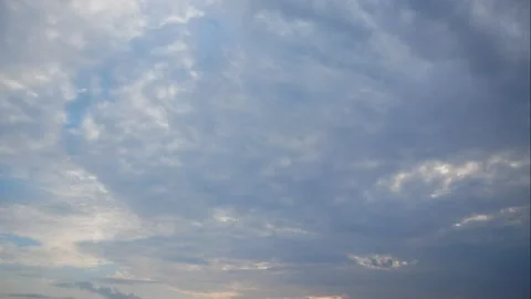 Clouds. Blue sky. Puffy fluffy clouds. Cumulus cloudscape timelapse. Stock Footage 208395376