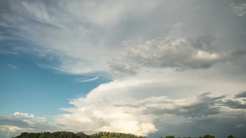 Clouds. Blue sky. Puffy fluffy clouds. Cumulus cloudscape timelapse. Stock Footage 209129205