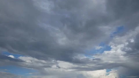 Clouds. Blue sky. Puffy fluffy clouds. Cumulus cloudscape timelapse. Stock Footage 209129214
