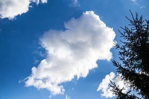 Clouds on blue sky in the summer Stock Photos