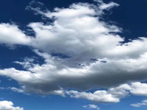 Clouds in blue sky in Summer Stock Photos