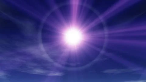 Clouds blue sky sun ray, illustration Stock Illustration