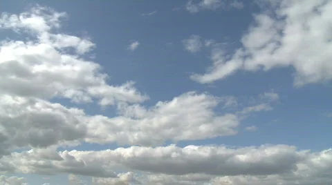 Clouds in  blue sky time lapse Stock Footage 706347