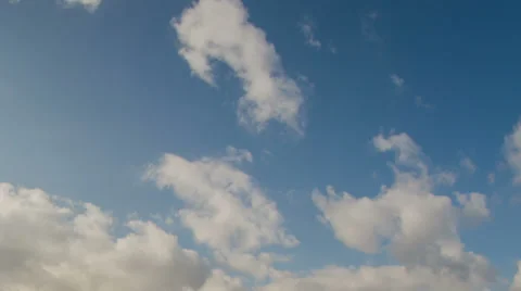 Clouds on blue sky time lapse HD Stock Footage 35145263