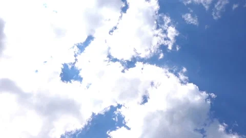 Clouds in the blue sky in time lapse Stock Footage 135263079