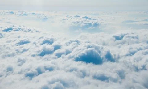 Clouds in the blue sky, top view Stock Photos