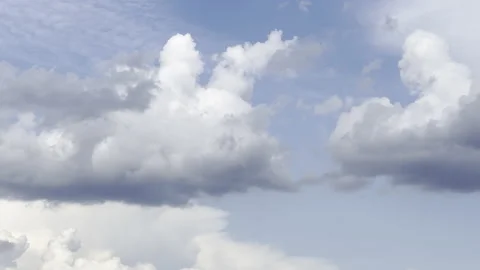 Clouds in the blue sky, unique real time video, great for skies replacement Stock Footage 196936199