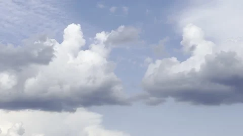 Clouds in the blue sky, unique real time video, great for skies replacement Stock Footage 196947499