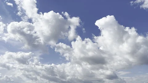 Clouds in the blue sky, unique real time video, great for skies replacement Stock Footage 197048417