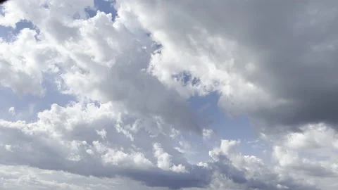 Clouds in the blue sky, unique real time video, great for skies replacement Stock Footage 197048833