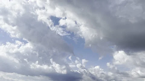 Clouds in the blue sky, unique real time video, great for skies replacement Stock Footage 197048880
