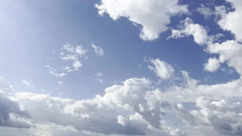 Clouds in the blue sky, unique real time video, great for skies replacement Stock Footage 197048890