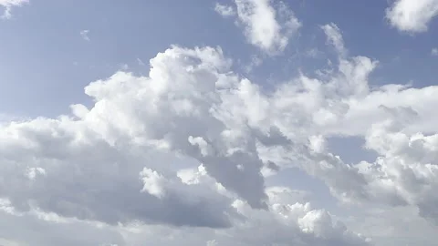 Clouds in the blue sky, unique real time video, great for skies replacement Stock Footage 197048916