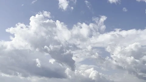 Clouds in the blue sky, unique real time video, great for skies replacement Stock Footage 197049018