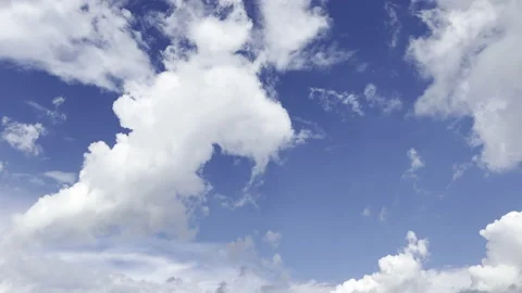 Clouds in the blue sky, unique real time video, great for skies replacement Stock Footage 197049043
