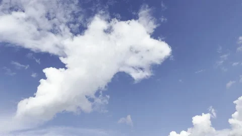 Clouds in the blue sky, unique real time video, great for skies replacement Stock Footage 197049167