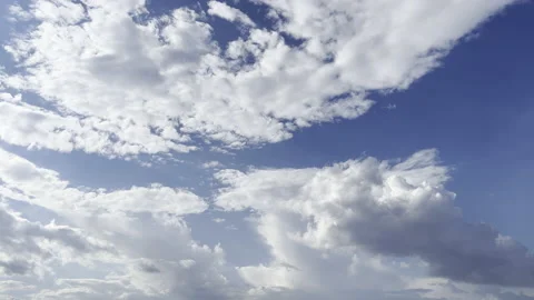 Clouds in the blue sky, unique real time video, great for skies replacement Stock Footage 197049250