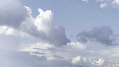 Clouds in the blue sky, unique real time video, great for skies replacement Stock Footage 197049452