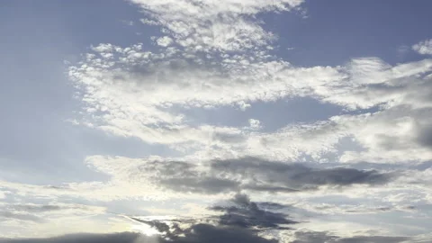 Clouds in the blue sky, unique real time video, great for skies replacement Stock Footage 197049753