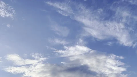 Clouds in the blue sky, unique real time video, great for skies replacement Stock Footage 197049903