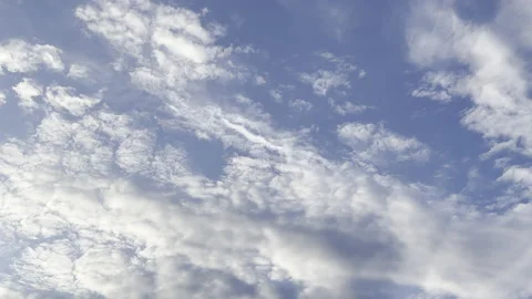 Clouds in the blue sky, unique real time video, great for skies replacement Stock Footage 197050186