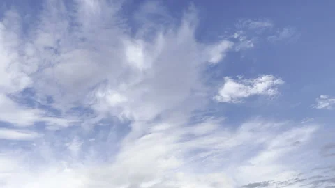 Clouds in the blue sky, unique real time video, great for skies replacement Stock Footage 197087540