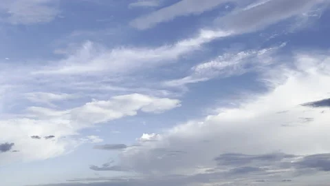 Clouds in the blue sky, unique real time video, great for skies replacement Stock Footage 197087972