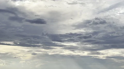 Clouds in the blue sky, unique real time video, great for skies replacement Stock Footage 197088273