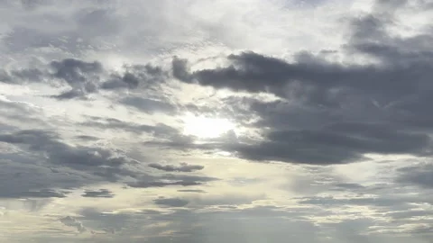 Clouds in the blue sky, unique real time video, great for skies replacement Stock Footage 197088893