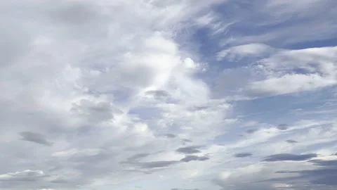 Clouds in the blue sky, unique real time video, great for skies replacement Stock Footage 197088968
