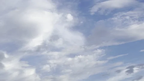 Clouds in the blue sky, unique real time video, great for skies replacement Stock Footage 197089143