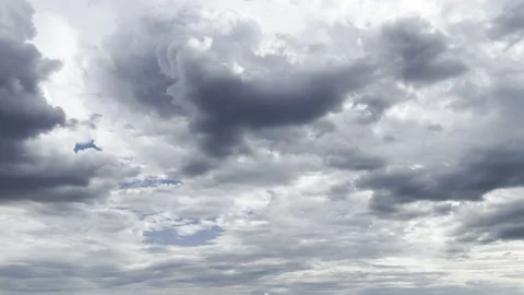 Clouds in the blue sky, unique real time video, great for skies replacement Stock Footage 197089462