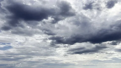 Clouds in the blue sky, unique real time video, great for skies replacement Stock Footage 197089581