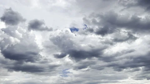 Clouds in the blue sky, unique real time video, great for skies replacement Stock Footage 197089757