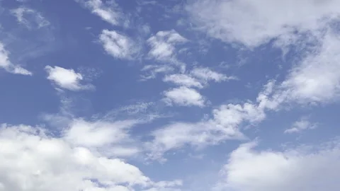 Clouds in the blue sky, unique real time video, great for skies replacement Stock Footage 197089785