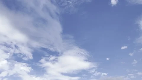 Clouds in the blue sky, unique real time video, great for skies replacement Stock Footage 197089920