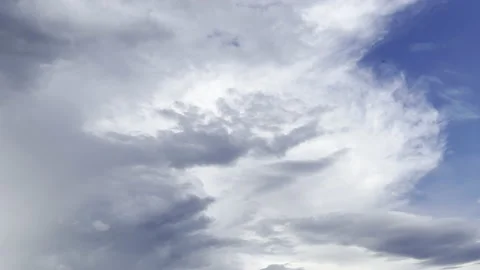Clouds in the blue sky, unique real time video, great for skies replacement Stock Footage 197089966