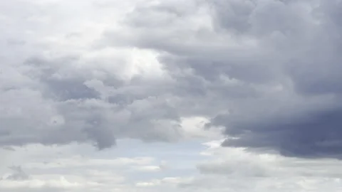 Clouds in the blue sky, unique real time video, great for skies replacement Stock Footage 197090029