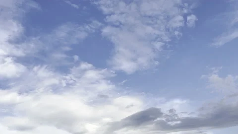 Clouds in the blue sky, unique real time video, great for skies replacement Stock Footage 197090482