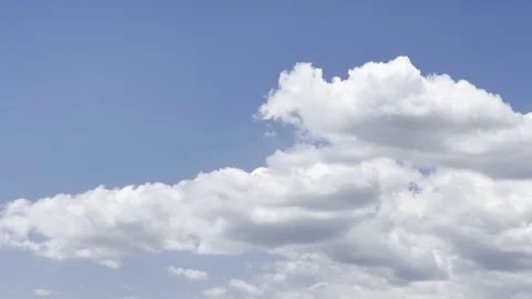 Clouds in the blue sky, unique real time video, great for skies replacement Stock Footage 197572079